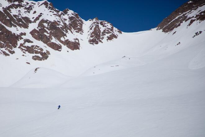 Traumhafte Firnabfahrt von der Bliggscharte