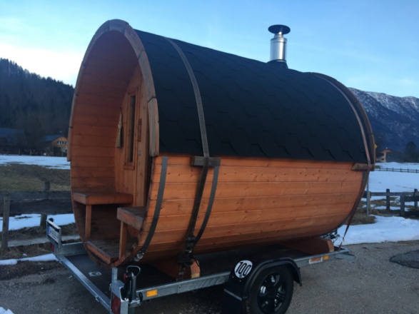 Saunafass - Mobile Sauna auf Anhänger in Bad-Goisern am Hallstättersee