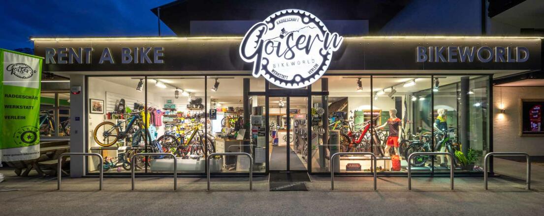 Panorama der Goisern Bikeworld Shop