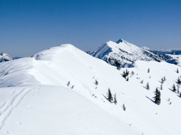 Gipfelblick über das Wildalphorn zum Sonntagshorn