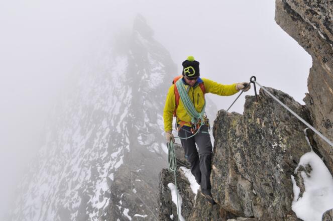Gesicherter Grat zw. Südl. und Nördl. Hoher Wilde