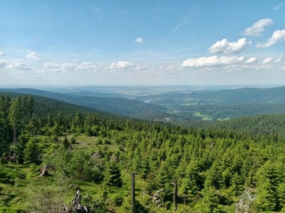 Blick zum Nirsko-Stausee und Nirsko (Neuern)