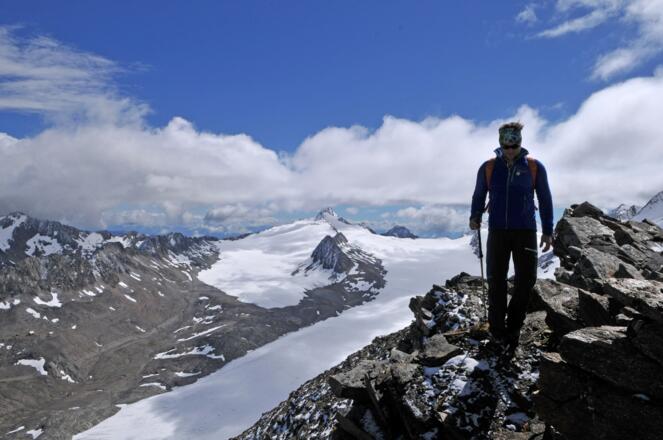 Abstieg zum Ramolhaus, Blick zum Gurgler Ferner