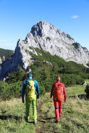 Ein erstes Highlight der Tour: die Ruchenköpfe kommen zum ersten Mal in Sicht.