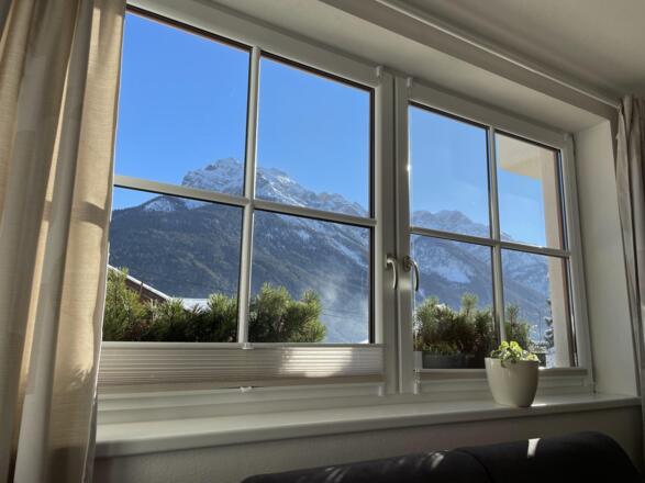 Wohnzimmerblick auf Serles