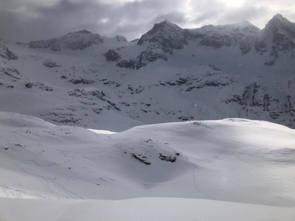Piz Buin, Sivrettahorn und Schattenspitze von links nach rechts