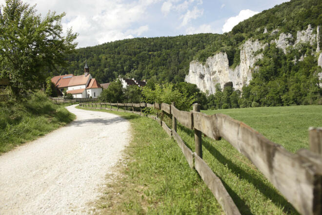 Donau Radweg bei Beuron