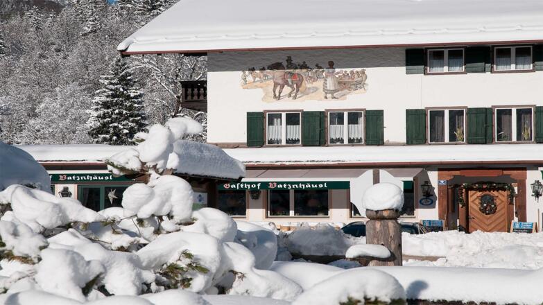 Gasthof Batznhäusl in Kreuth am Tegernsee im Wintermärchenland