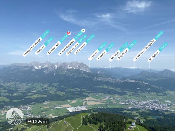 Ausblick vom Kitzbüheler Horn Richtung Wilder Kaiser