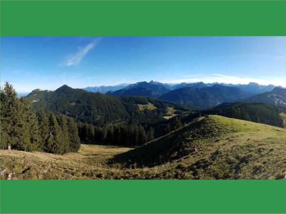 Von der Reuterwanne hat man einen Blick bis zur Zugspitze