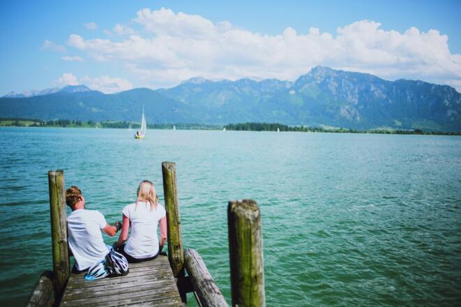 Forggensee mit Blick auf den Tegelberg