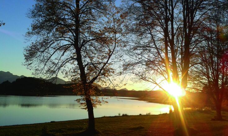 Sonnenuntergang am Hegratsrieder Weiher