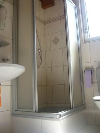 Dusche & WC in der Ferienwohnung mit Balkon 2