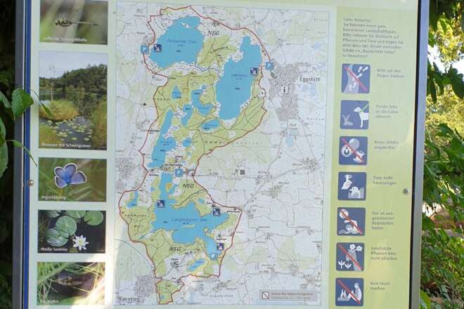Naturschutzgebiet Eggstätt-Hemhofer Seenplatte Übersichtstafel