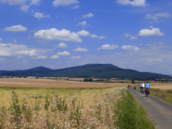 Blick auf die Gleichberge