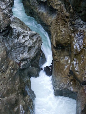 Die engste Stelle in der Klamm