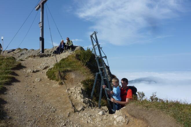 Ausstieg von der Eisenleiter am Steineberg