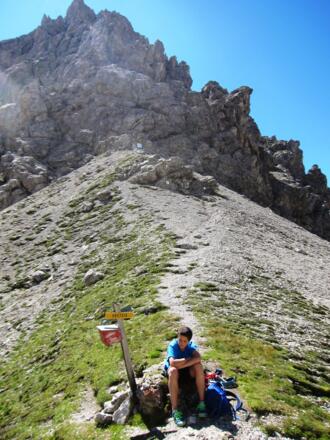 Stöttltörl - Beginn des Klettersteigs