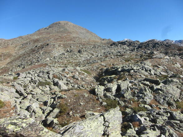 Der Weiterweg ist gut einzusehen, im Hintergrund der Morgenkogel