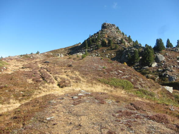 felsiger Gipfel des Morgenköpfls