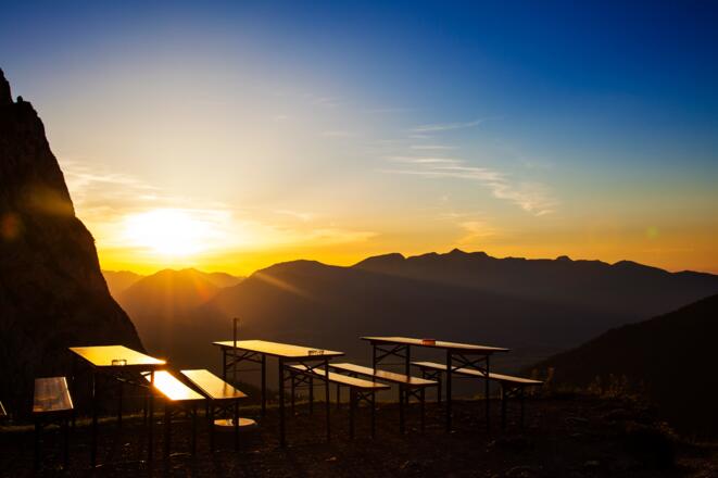 Dammkarhütte Abendstimmung