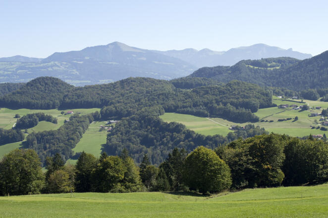 Ausblick von Ettenberg in die Salzburgische Osterhorngruppe