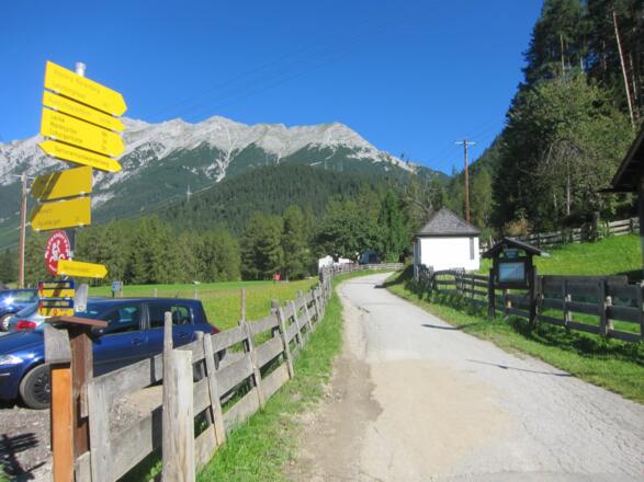 Start beim Gasthaus Arzkasten