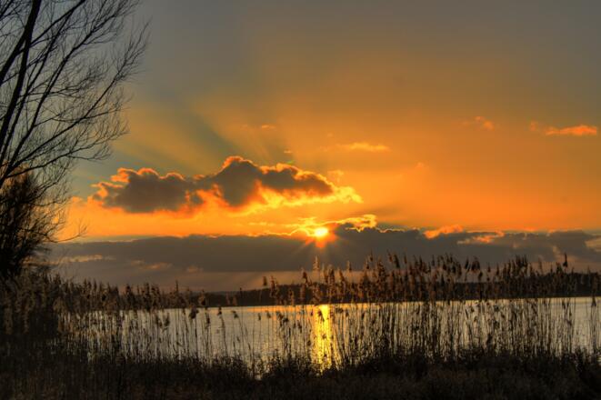 Rothsee Sonnenuntergang Herbst