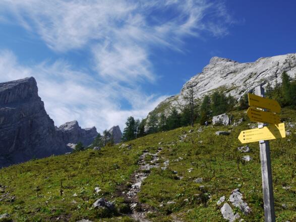 Abzweig zur Kührointhütte.