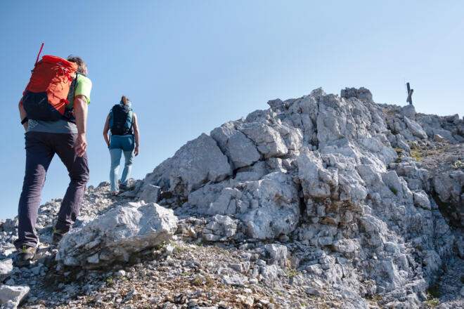 Fast geschafft: Gipfelanstieg zur Speckkarspitze