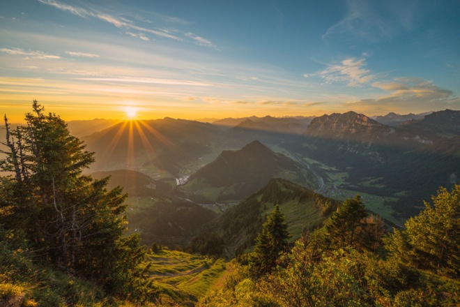 Hangspitze Blick ins Tal
