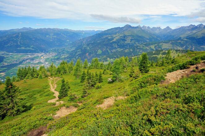 Am Talboden das Treiben und die Hektik der Stadt Lienz.