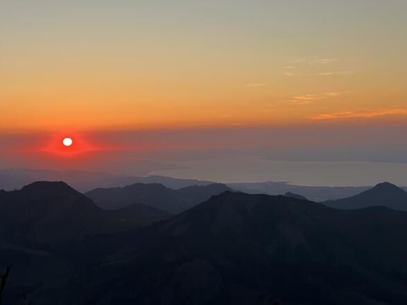 Sonnenuntergang Sünserspitze