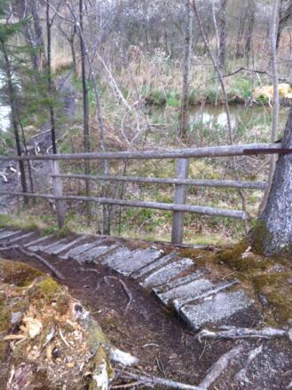 Auf schmalen Pfaden führt der Weg zum See