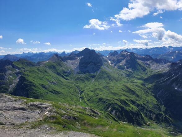 Blick vom Spuller Schafberg zur Roggalspitze (Südost)