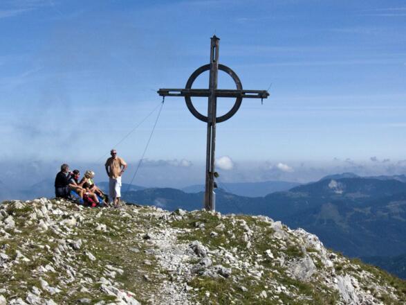 Auf dem ersten Gipfelziel, der Seekarspitze