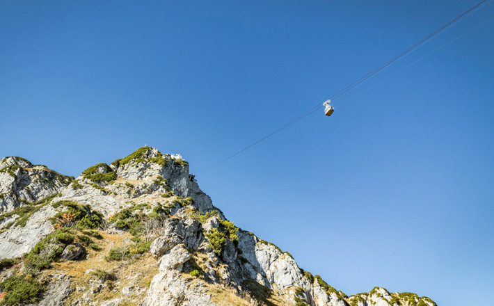 Eine Gondel der Untersbergbahn