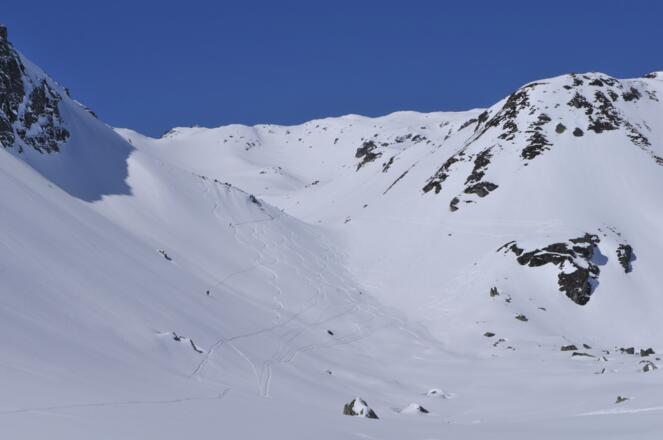 Abfahrtshänge vom Schafsiedel Richtung Neue Bamberger Hütte