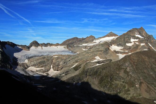 Grandioser Ausblick, rechts der Hohe Sonnblick mit dem Observatorium