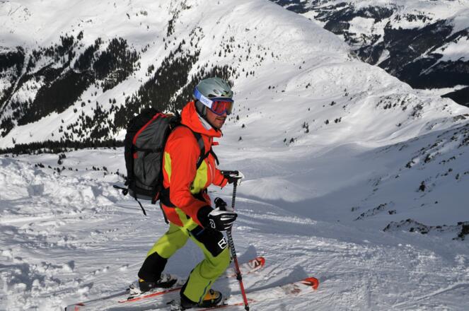 Schneegrubenspitze: Einfahrt in die Nordabfahrt