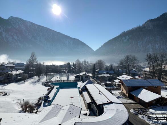 Ausblick vom Balkon - im Winter