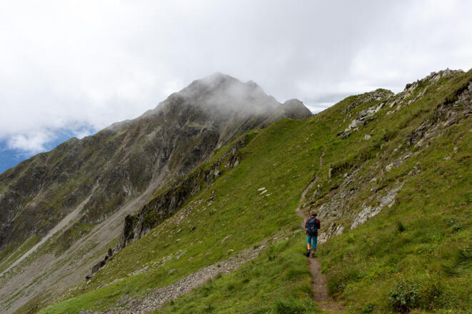 Wegverlauf unterhalb des Gorner-Gipfels.