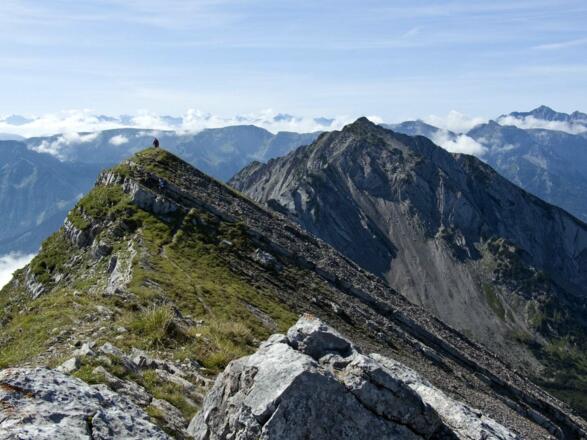 Der lange Gratübergang von der Seekar- zur Seebergspitze