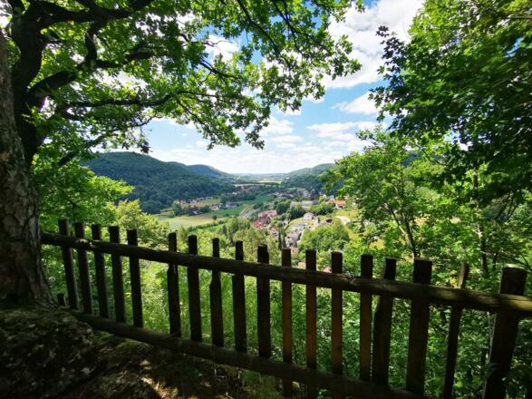 Blick auf Streitberg im Wiesenttal