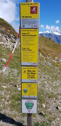 der Biketrail kreuzt