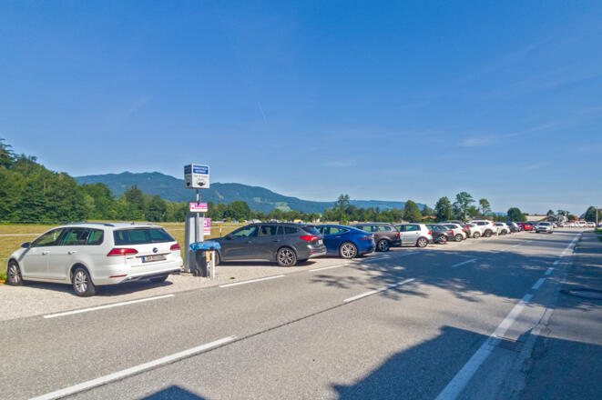 Wanderparkplatz in Weißenbach am Attersee.