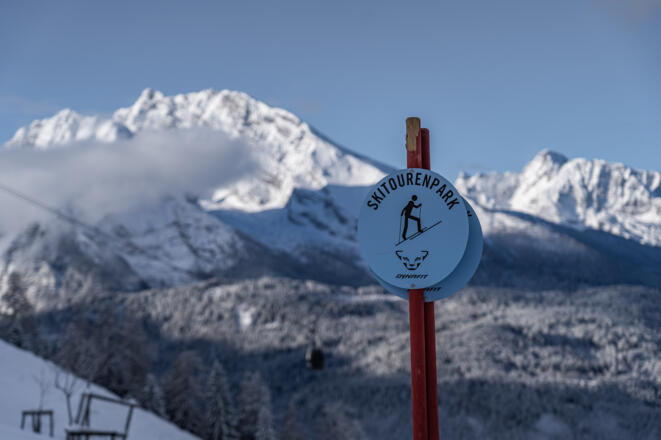 Dynafit Skitourenpark Aufstiegsspur am Jenner