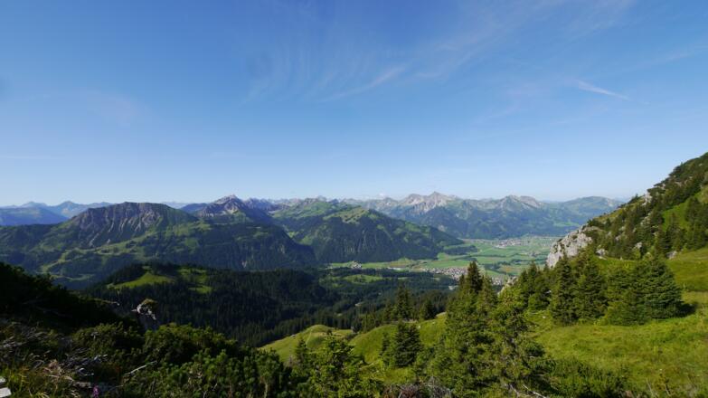 Ausblick vom Gamskopf in Richtung Süden