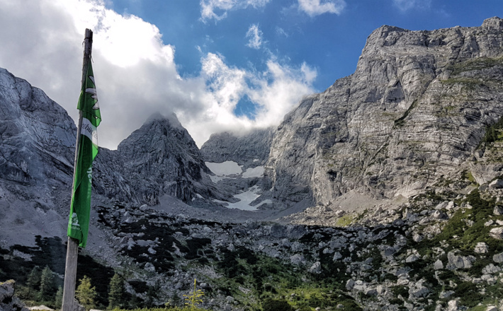 Blick von der Blaueishütte zum Blaueisgletscher