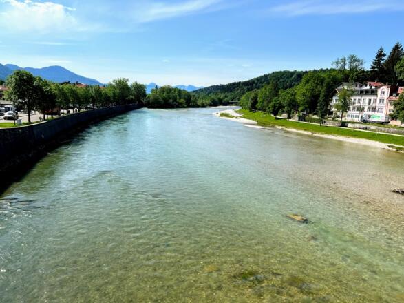 Blick auf die Isar in Bad Tölz
